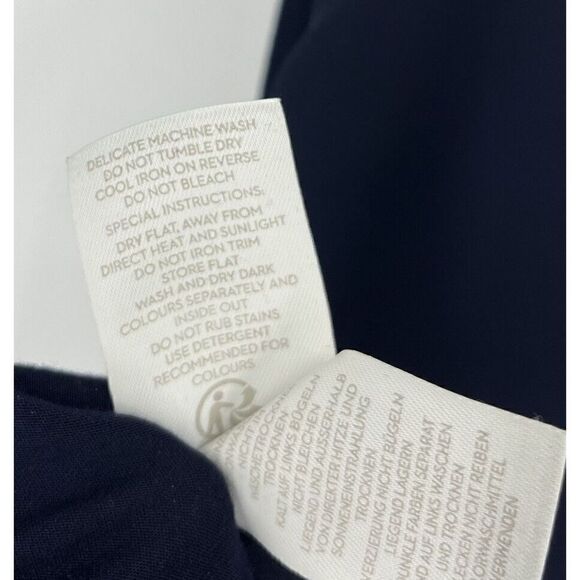 Boden Top Size 6 Womens Navy Tori Star Embroidered Shirt Long Sleeve Stretch - Picture 7 of 7